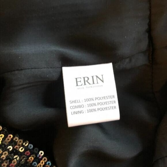 Erin Fetherston Sequin Panel Black Shift Dress - Size 4 - Picture 6 of 8